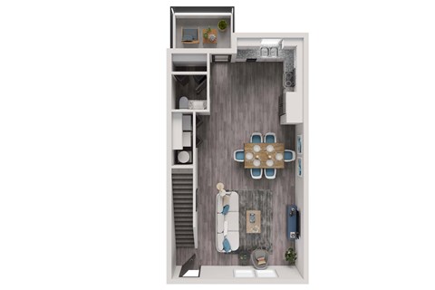 Floor plan for 3 beds, 2.5 baths, 1418 sqft